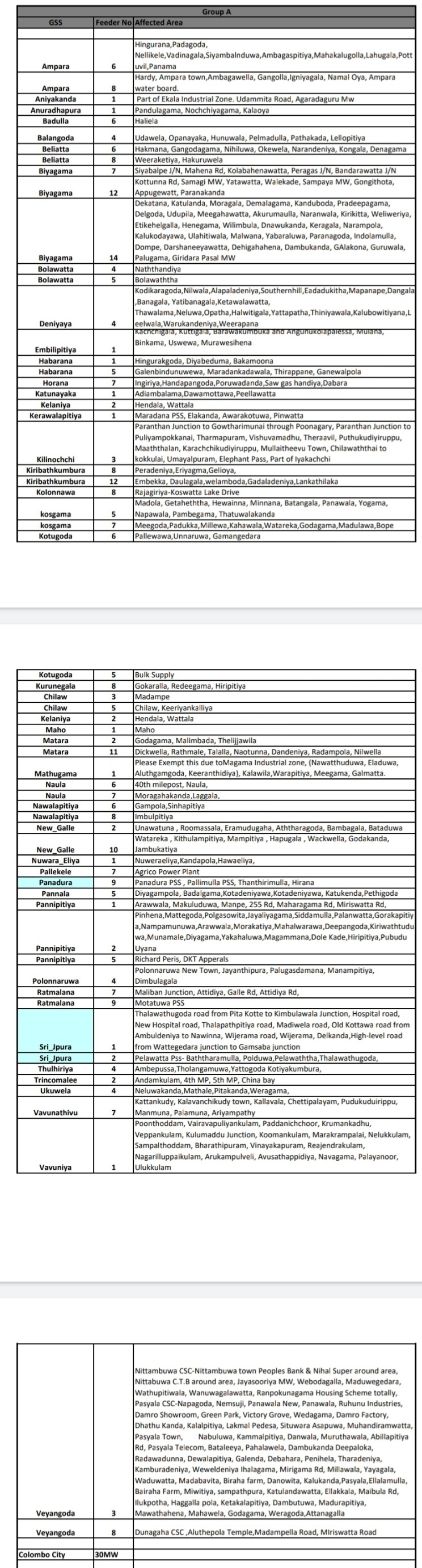 One hour power cut scheduled for today CEB Newswire
