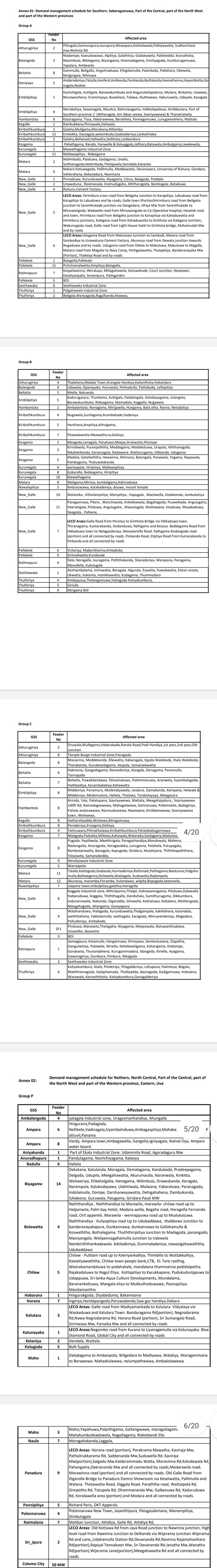 Full Power cut schedule for Friday released - NewsWire Full Power cut schedule for Friday released - NewsWire