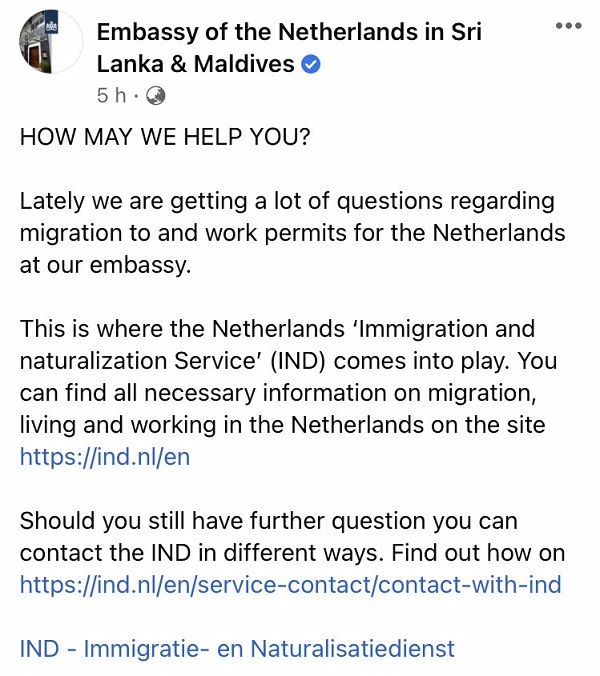 Netherlands gives details on migration process after many inquiries Newswire