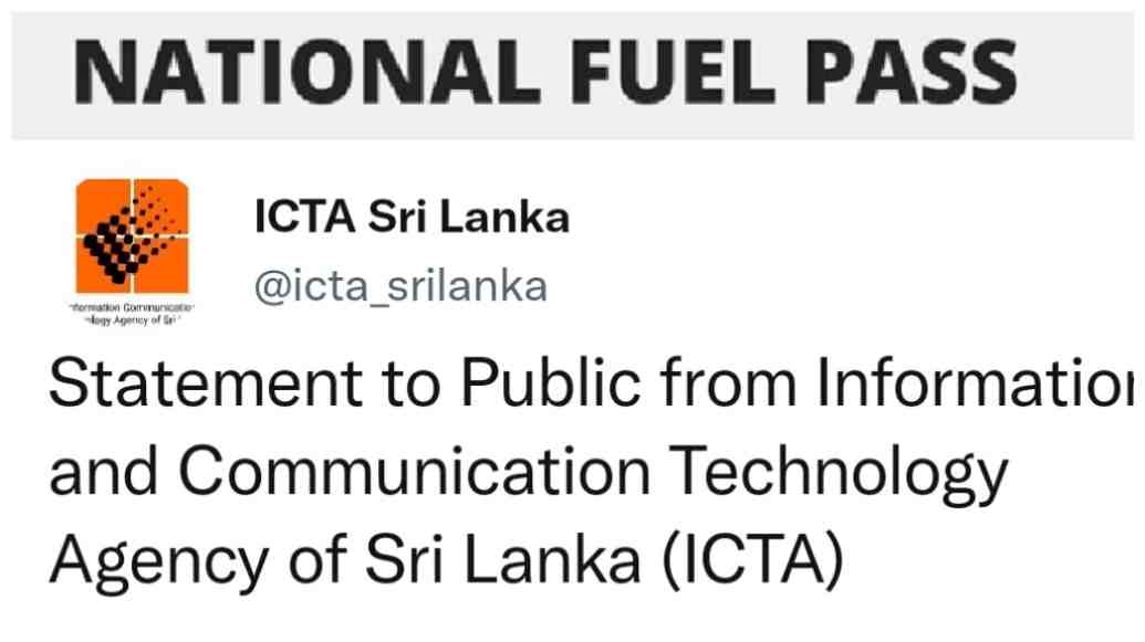 National Fuel Pass Statement from ICTA Newswire