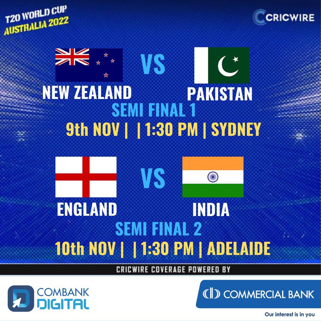 T20 World Cup semifinal schedule released NewsWire