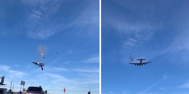 Two planes collide and crash at WWII airshow (Video) - NewsWire