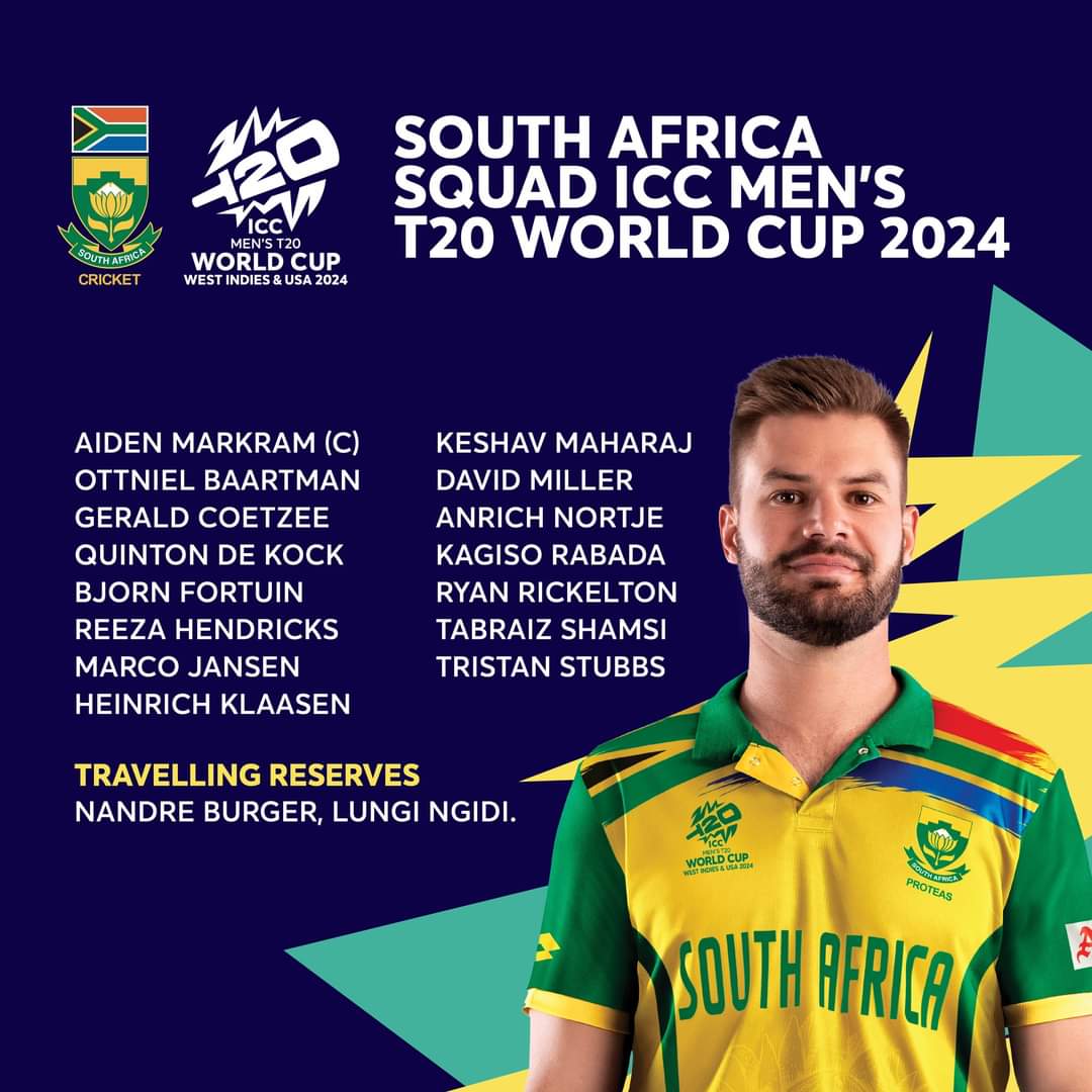 South Africa announce T20 World Cup squad