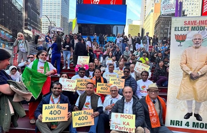 Indian diaspora organises “Modi ka Parivar” March at Times Square, Hollywood, Detroit and Chicago