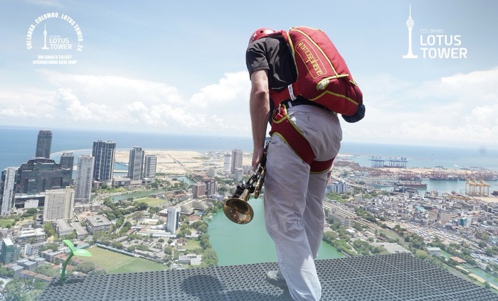 Colombo Lotus Tower hosts 188 leaps at Base Jump Event