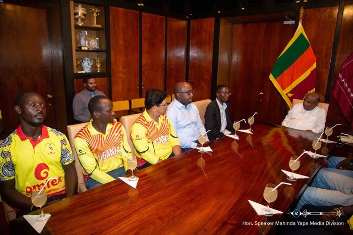Ugandan National Cricket Team meets the Speaker