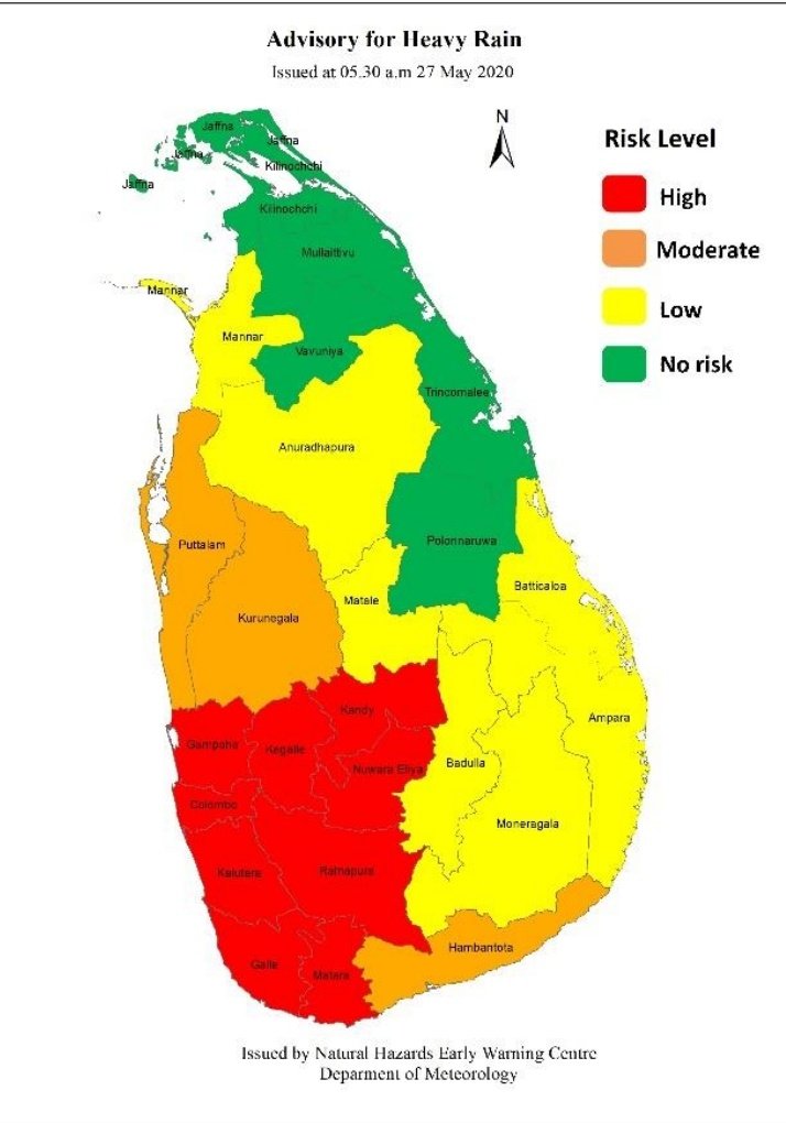 🔴 Heavy rain and strong winds can be expected in most parts of Sri