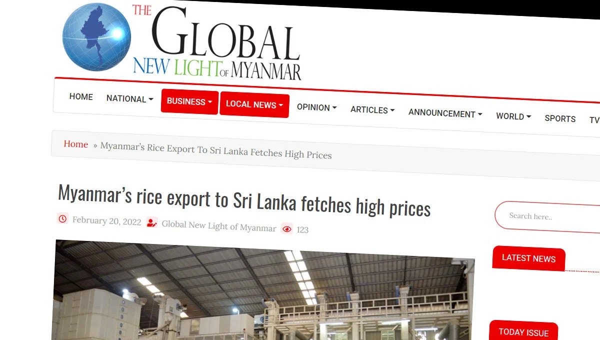 Myanmar says Sri Lanka pays high prices for rice imports than other  countries - NewsWire