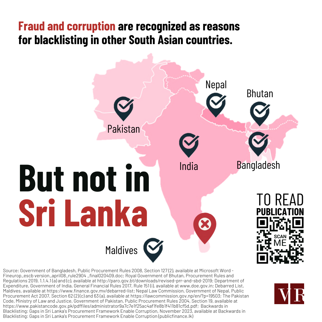 Sri Lanka only South Asian nation to not blacklist corrupt contractors: Verité Research