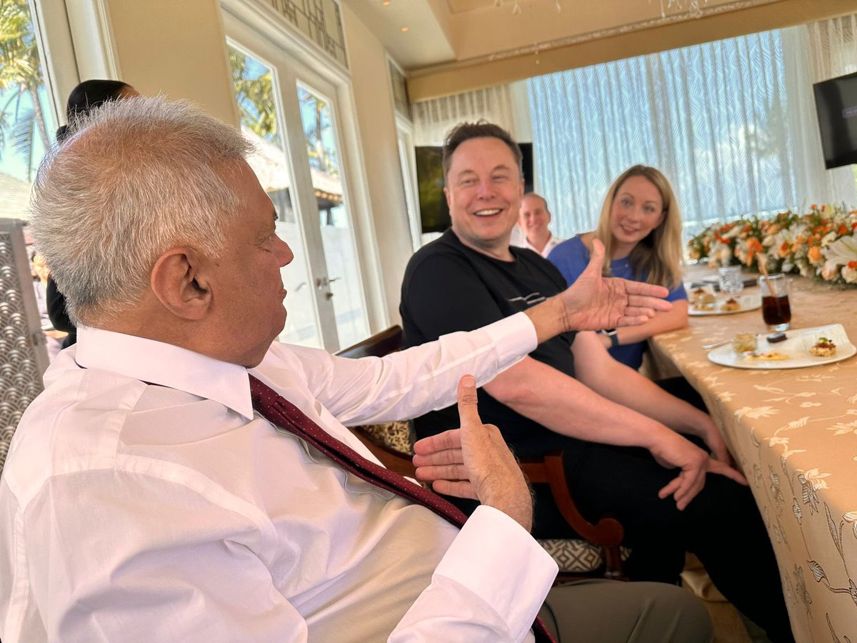 Starlink for Sri Lanka ? : President Ranil meets Elon Musk