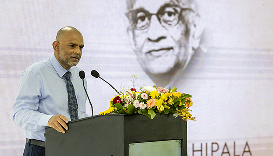 Harshana Mahipala-son addressing the gathering