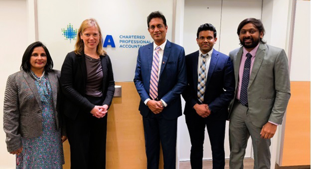 Mr. Heshana Kuruppu during meetings with the Presidents of CPA Australia and CPA British Columbia