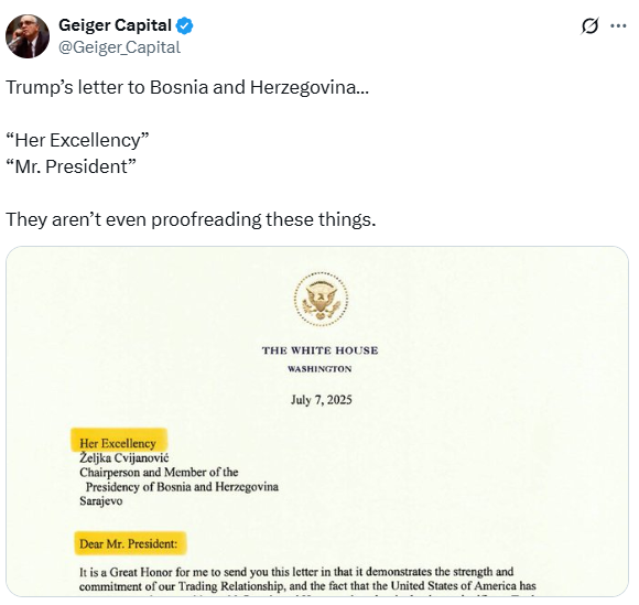 “Her Excellency to Mr. President”: Trump’s embarrassing letter error