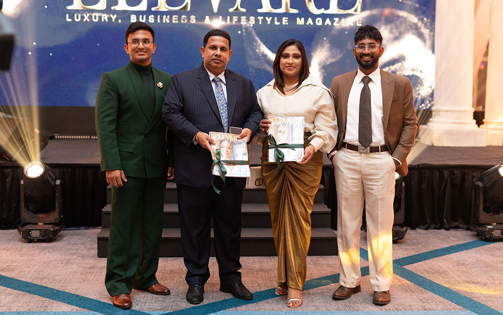 Left to Right Director Mr. Akash Karunarathne, Group Chairman Mr. Nilanga Karunarathne, BMI Chairperson Mrs. Manori Hettiarachchi, Mr. Danidu Karunarathne