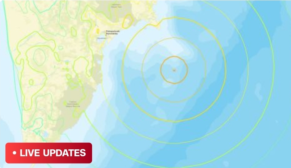 Widespread tsunami warnings after magnitude 8.8 quake off Russia’s east coast