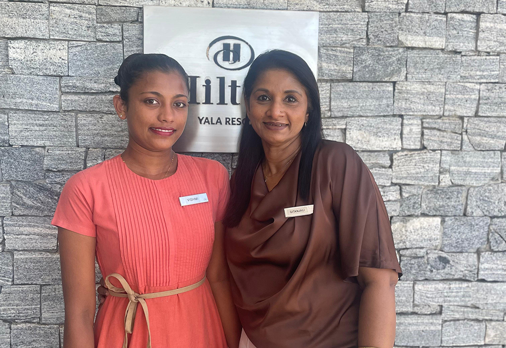 Vishmi with Hilton Yala Resort's general manager, Gitanjali Chakravarthy