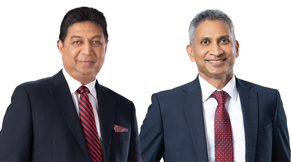 L to R: Mr. Harsha Amarasekera, Chairman and Mr. Sanjaya Gunawardana – Managing Director Designate