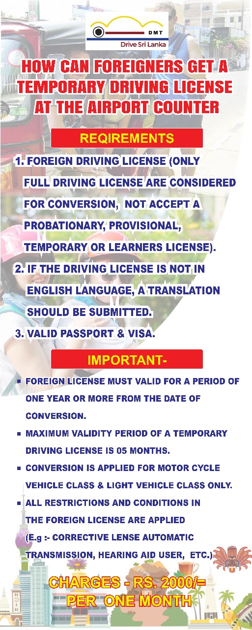 How can foreigners get Temporary Driving Licence in Sri Lanka ?