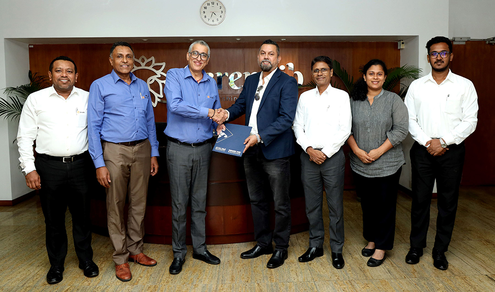 left to right- Faizal Deen-Assistant Manager Brand-Serendib, Kalinga Wijesekara- Director Brand and Corporate Communication-Serendib, Vijay Sharma- Chief Executive Officer-Serendib, Enoch Perera- Vice PresidentEvents& Sustainability-SLIM, Chamil Wickremasinghe - Chief Executive Officer- SLIM, Gangani Liyanage- Head of Events & Sustainability-SLIM, Avishka Attanayeke- Junior Executive- Events & Sustainability-SLIM