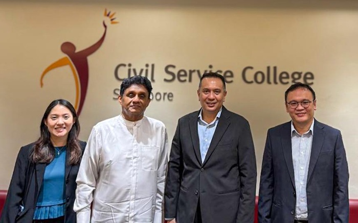Sajith visits Singapore’s Civil Service College
