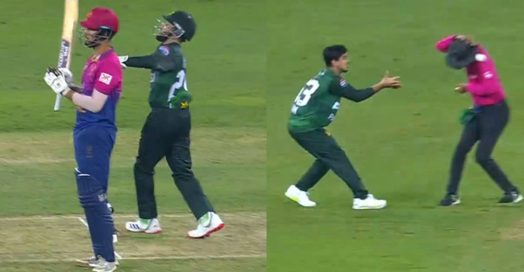 Umpire Ruchira Palliyaguruge hit on head (Video)