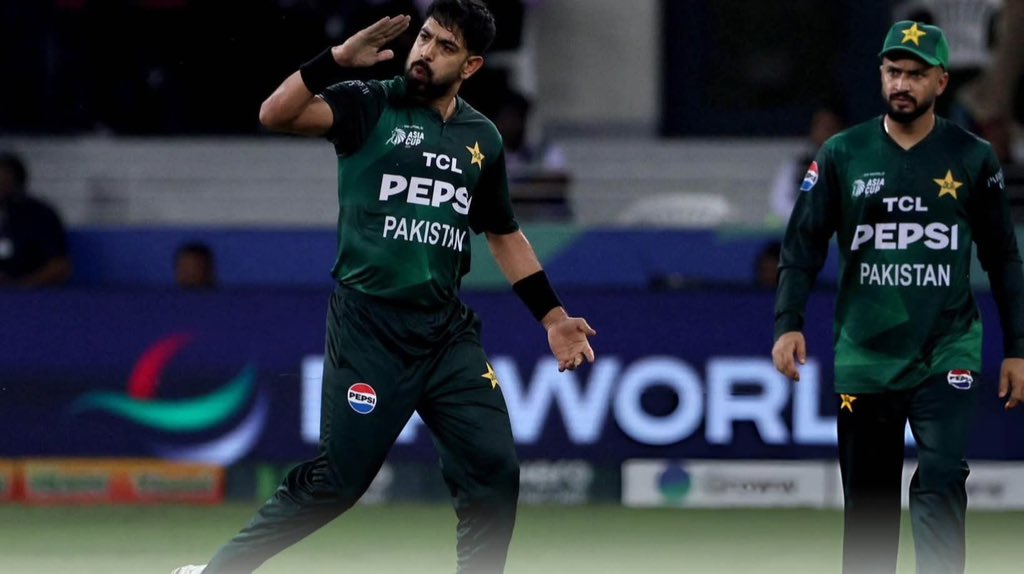 WATCH : Controversial war gesture from Pakistan player Haris Rauf
