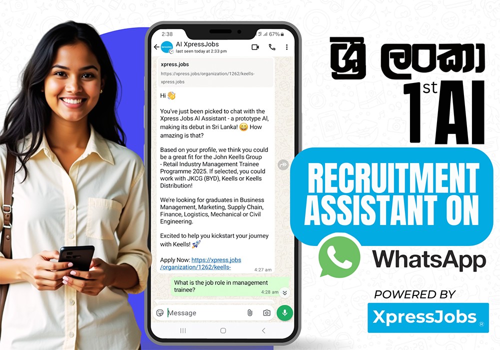 XpressJobs Launches Sri Lanka’s First AI-Powered WhatsApp Recruitment Assistant