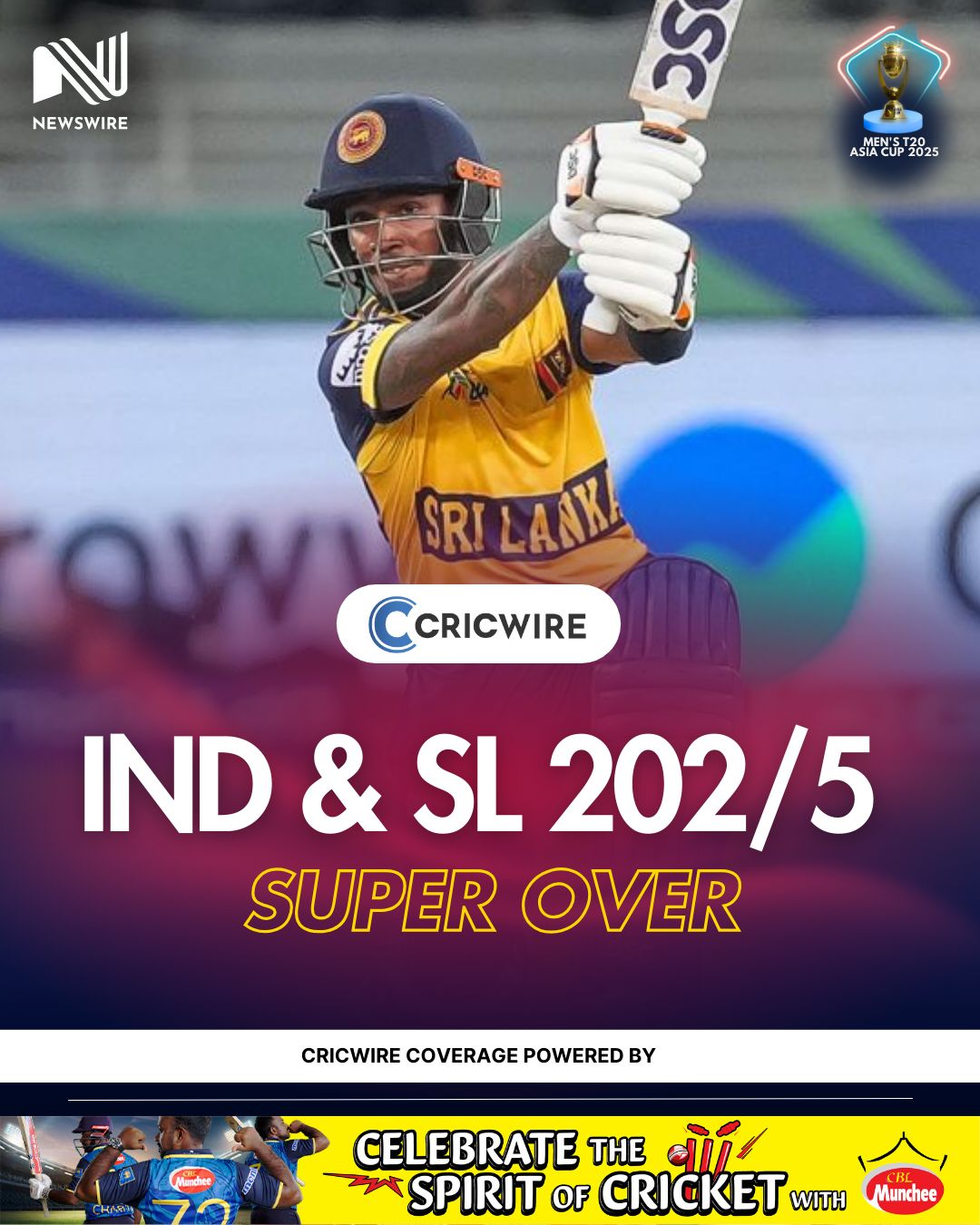 India wins Super over thriller against Sri Lanka