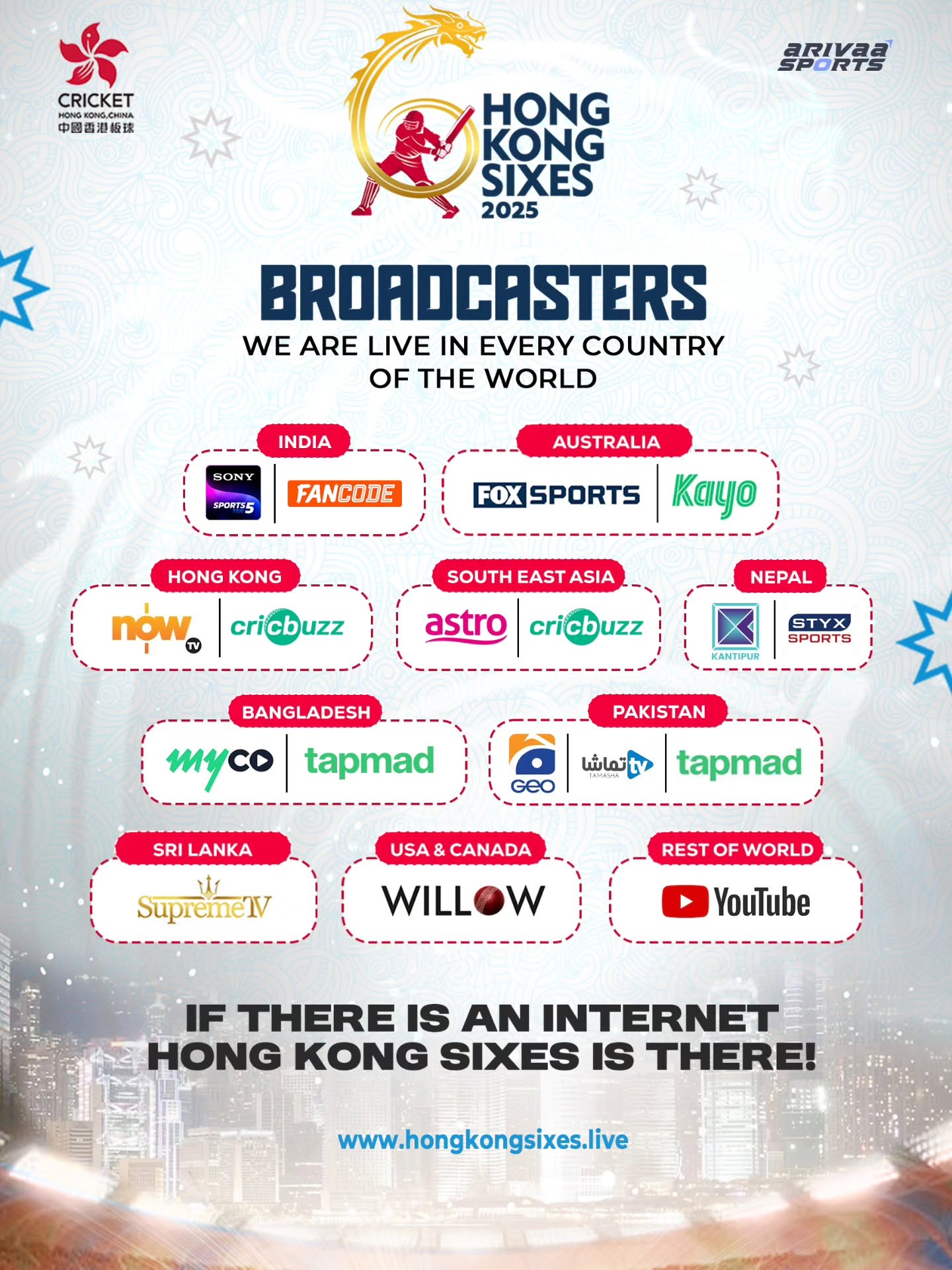 Hong Kong Sixes 2025 : Where to watch