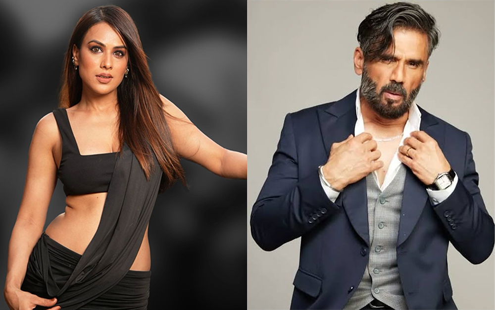 Nia Sharma and Suniel Shetty