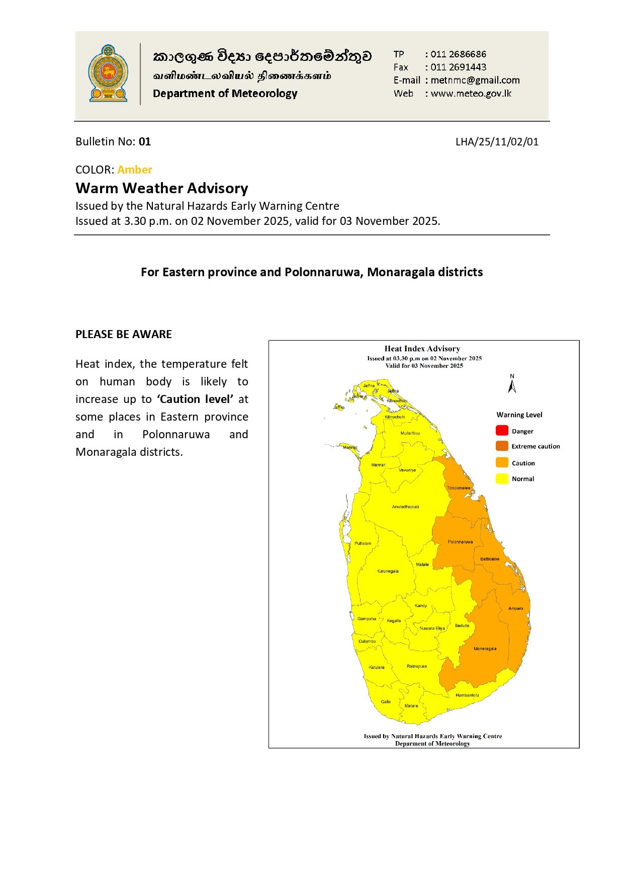 Hot Monday: Warm Weather Advisory issued for several areas