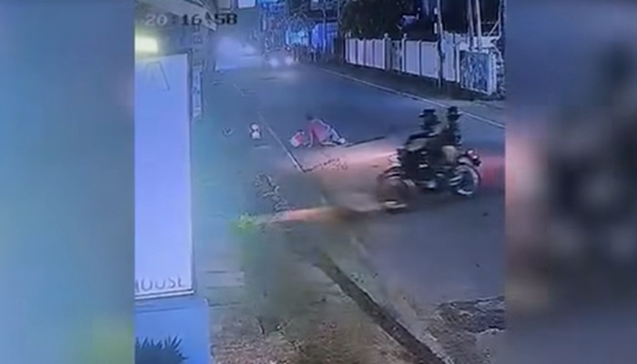 Suspect arrested soon after chain-snatching (CCTV)