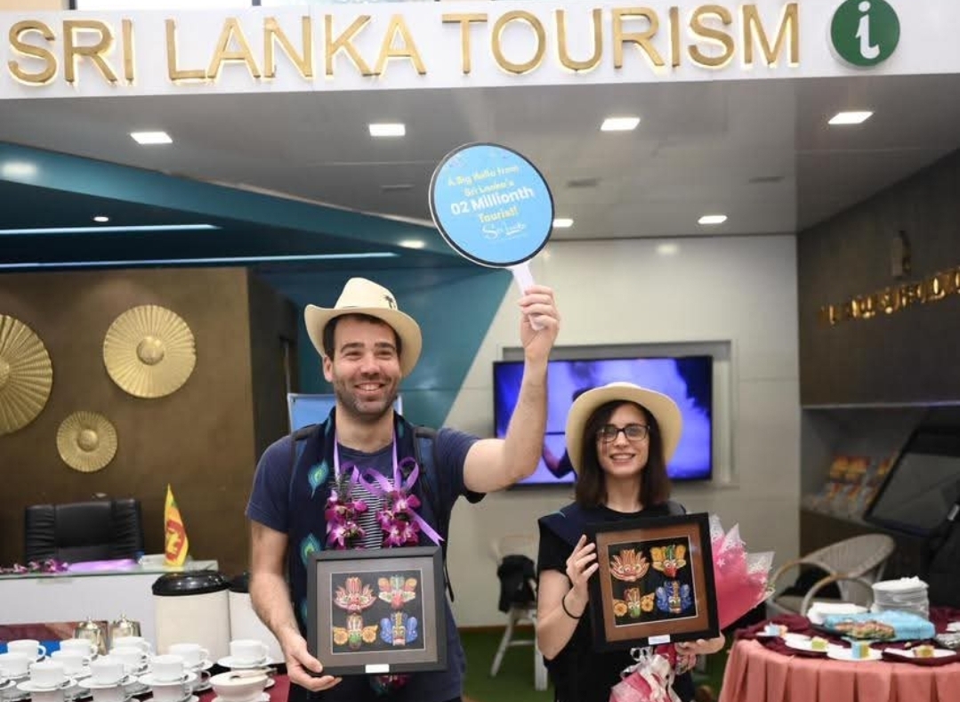 Sri Lanka greets lucky French couple as milestone two millionth arrivals