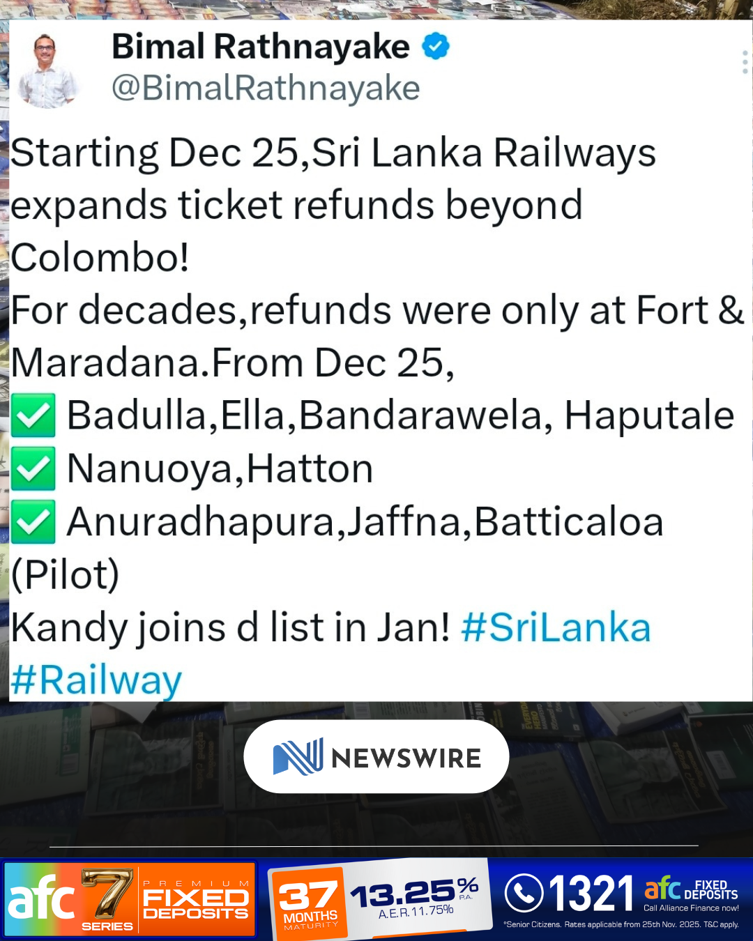 Ticket refunds facilities to be available at more railway stations from Dec 25