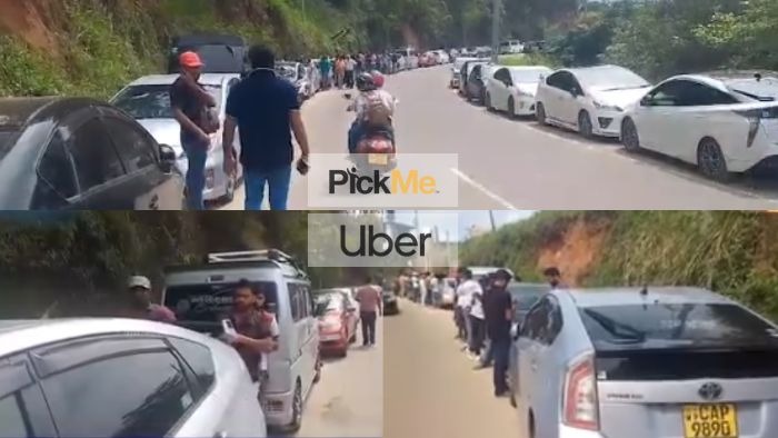 Taxi Clash : Pick Me and Uber drivers gather in Ella in show of support