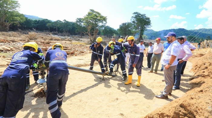 Mahiyanganaya–Rantabe transmission system restoration underway