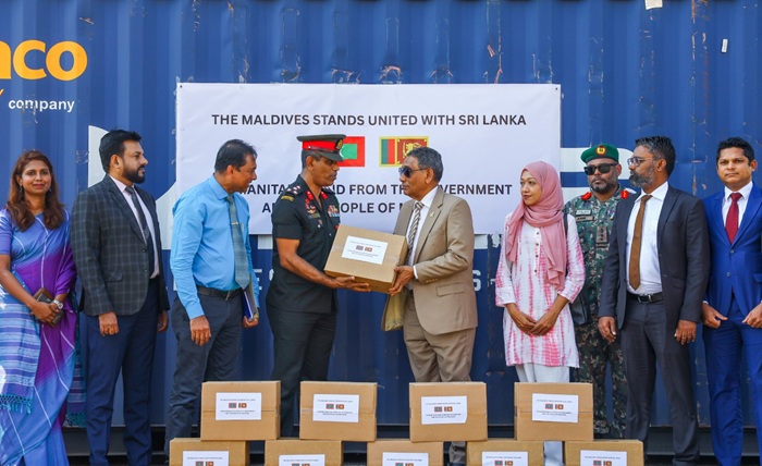 Maldives hands over consignment of canned tuna to Sri Lanka