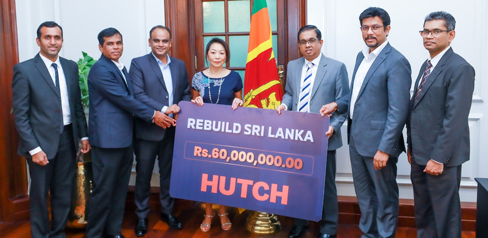HUTCH Joins Nation’s Rebuild Effort with Rs.60 Million Contribution to ‘Rebuild Sri Lanka’ Fund