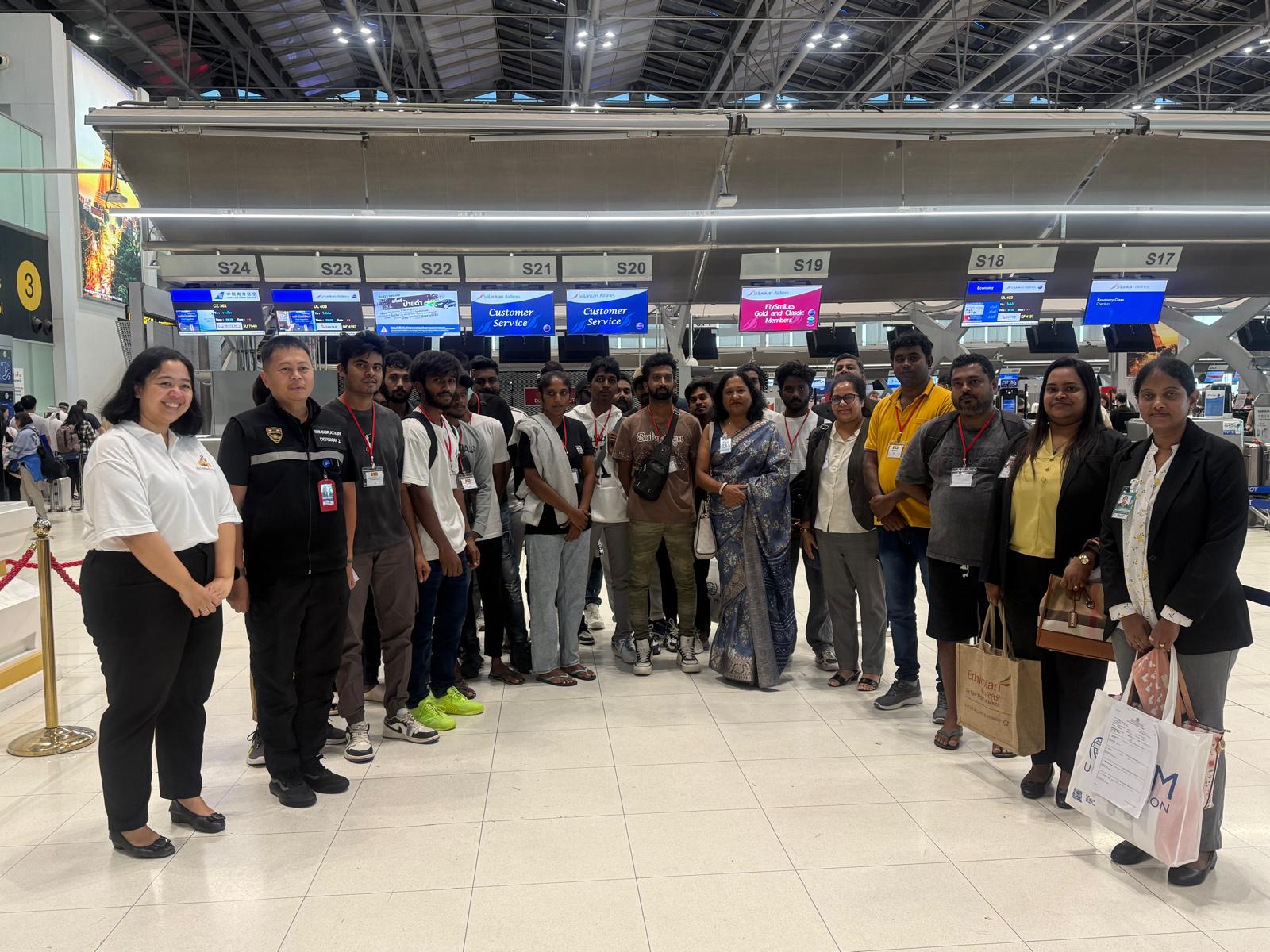 25 Sri Lankans rescued from Myanmar cybercrime centres repatriated