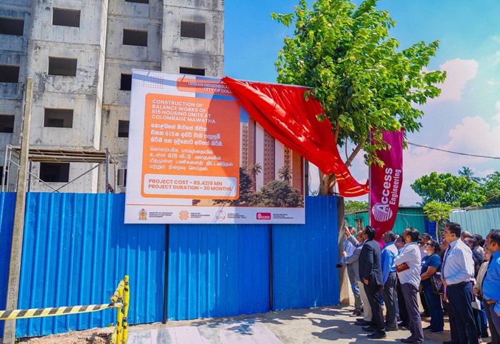 Work resumes on Kirulapone housing scheme with 30‑month completion target