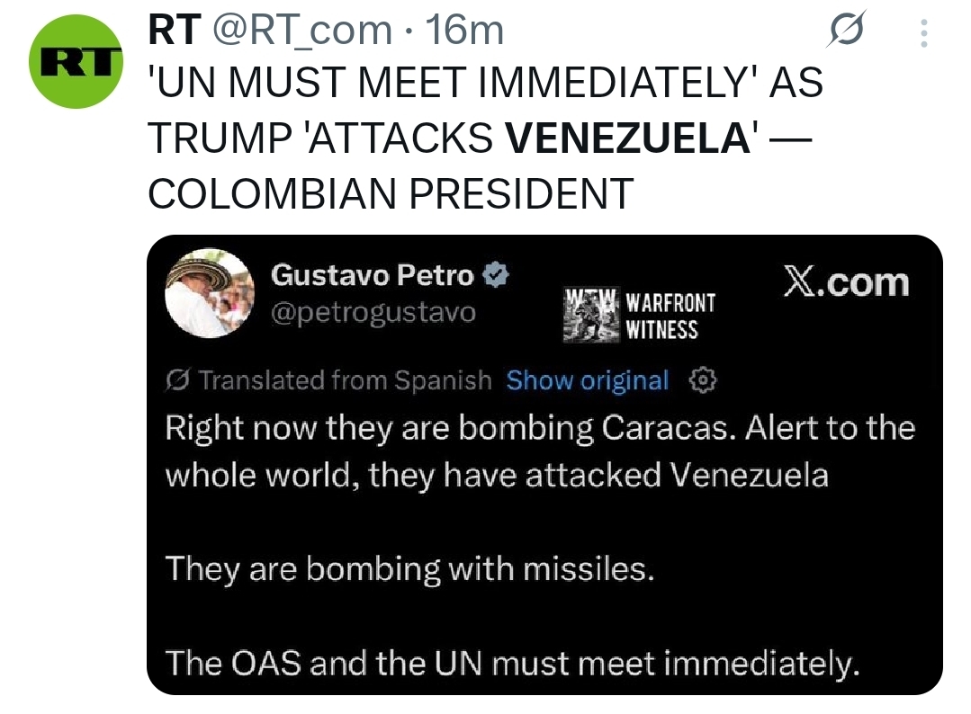 Breaking : Venezuela under attack