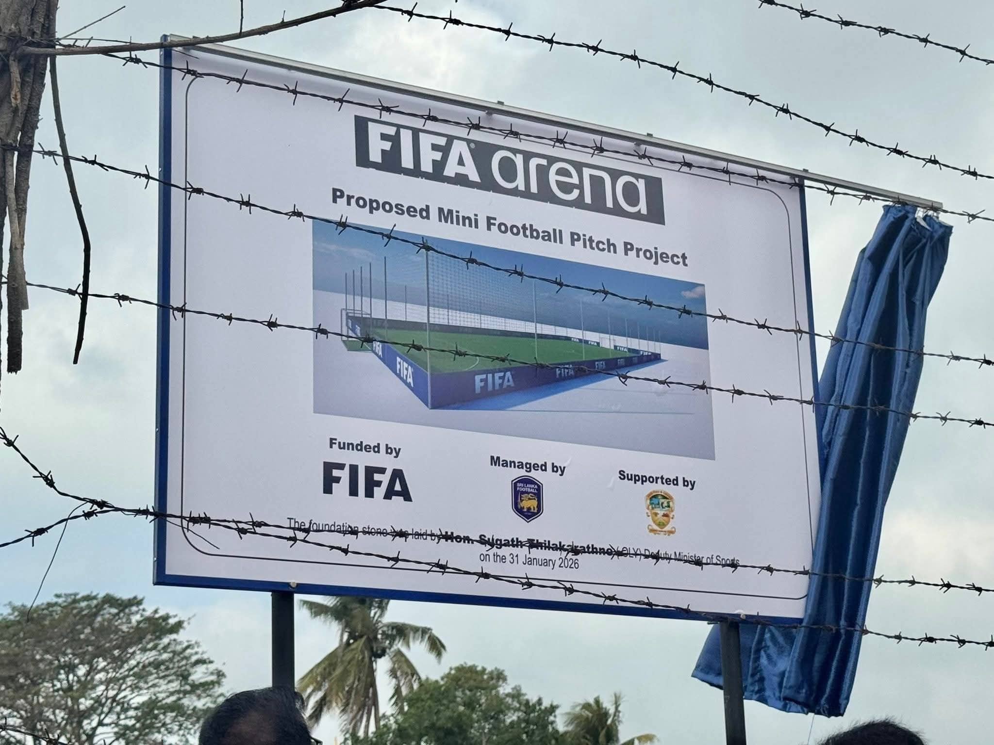 Foundation stone laid for ‘FIFA Arena’ mini pitch in Negombo