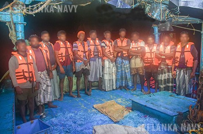 Twelve Indian fishermen arrested for poaching in Sri Lankan waters
