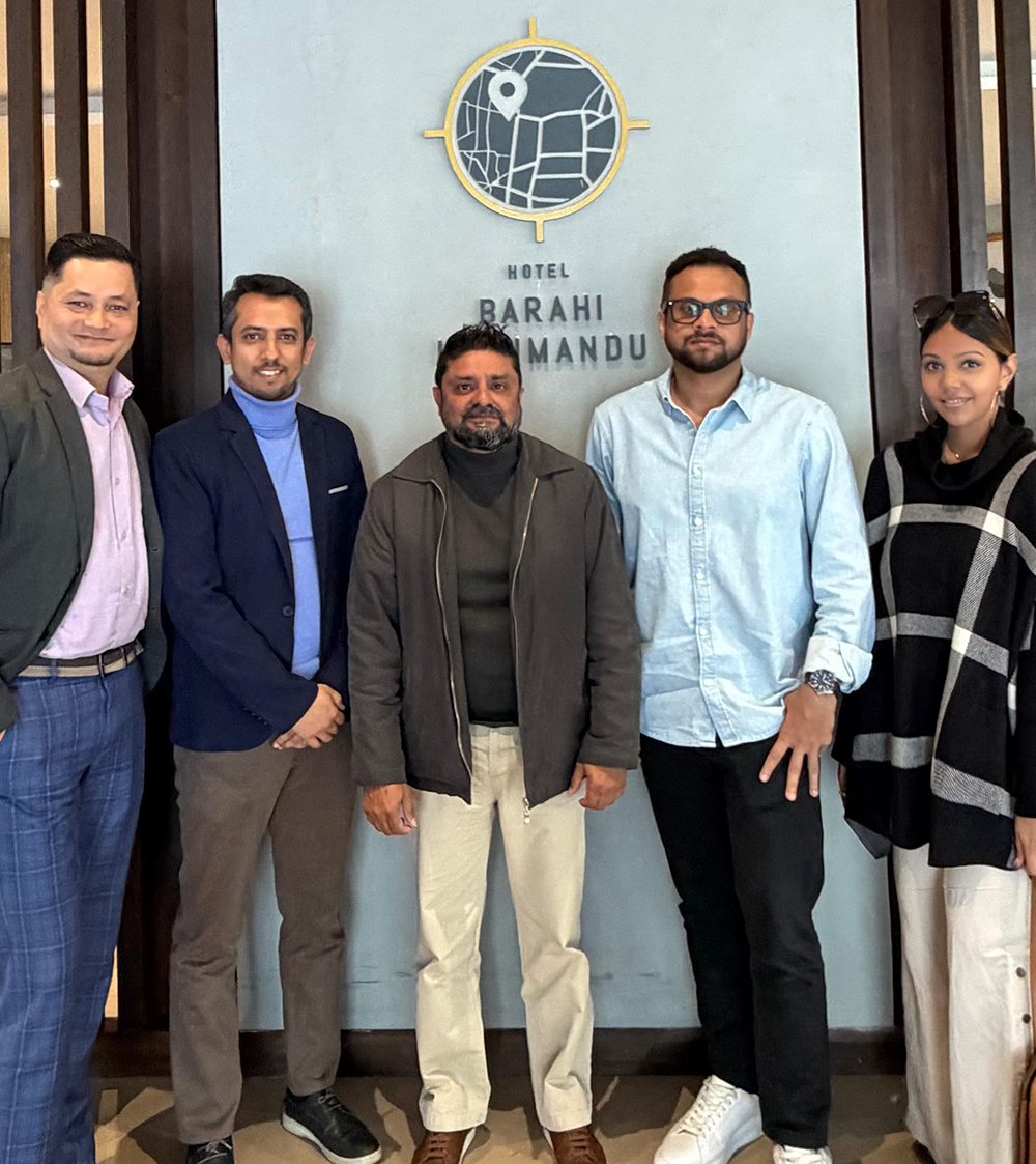 CMO Roar Global, Umair Wolid and Head of Regional Client Partnerships at Roar Global, Dilmini De Silva with the reps from Advantage Group, Nepal.