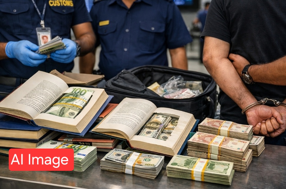 Novel Idea Gone Wrong: Man Arrested with Foreign Cash Hidden in Books