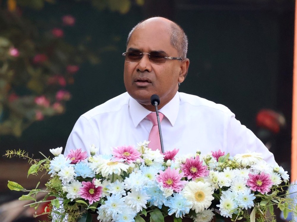 Dr Harsha Alles addressing the gathering