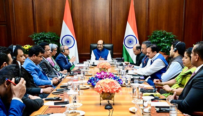 Sri Lankan Parliamentary delegation welcomed in India’s Lok Sabha