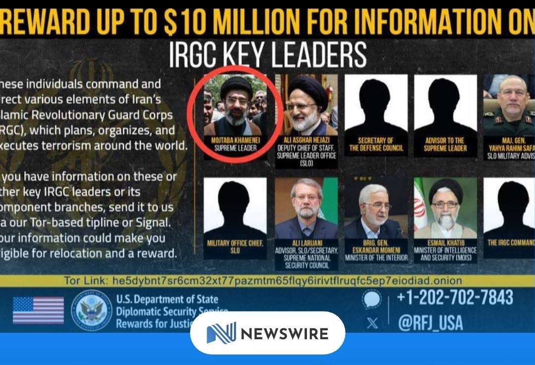 US issues up to $10m reward for information on Mojtaba Khamenei