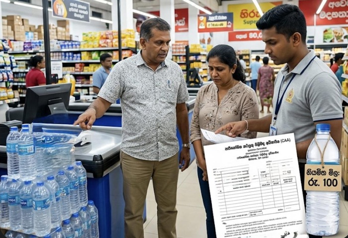 Matara supermarket fined Rs. 100,000 for selling bottled water above MRP