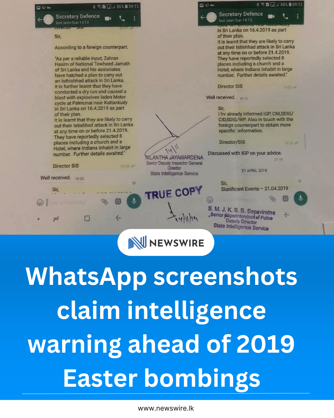 Fresh WhatsApp screenshots reveal how Easter 2019 warnings unfolded